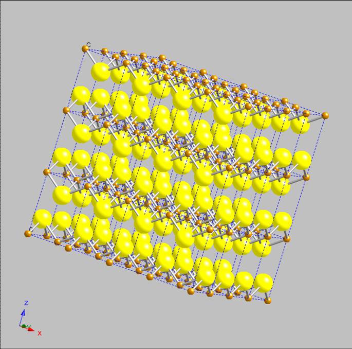 Figure 4 - Mackinawite 2-D layer structure shown with Shannon radii